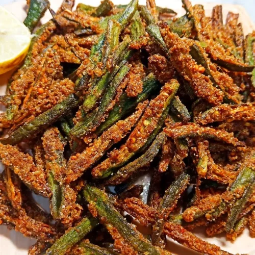 कुरकुरी मसाला भिंडी कि रेसिपी | Kurkuri Masala Bhindi | Crishpy Okara Fry